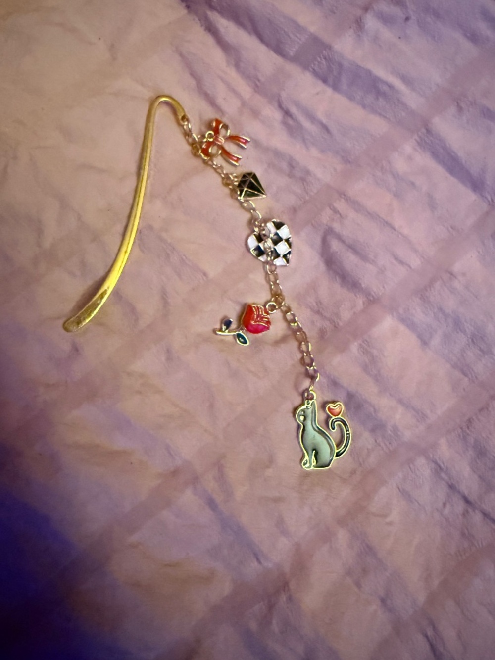 Adorable handmade charmed bookmark